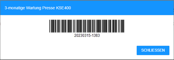 Figure 3: Barcode mit der Auftragsnummer